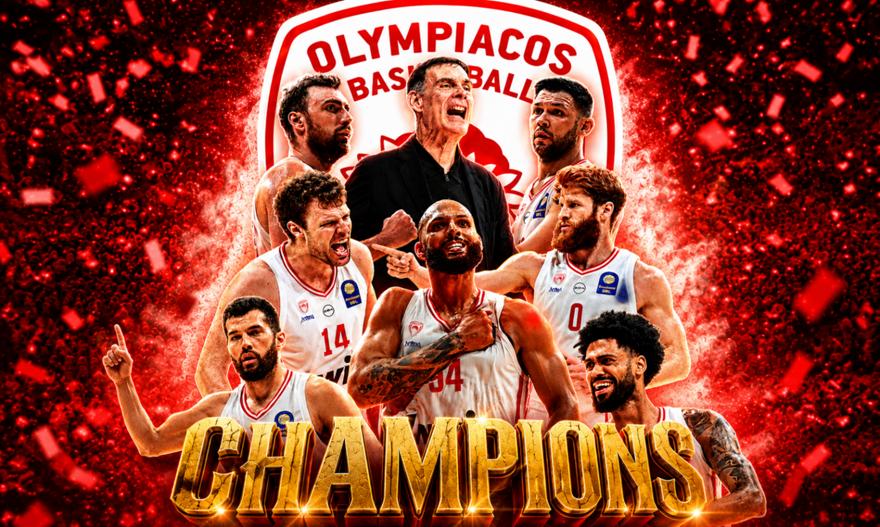 Κυρίαρχος Ολυμπιακός, πρωτάθλημα στην ιστορική σεζόν του!