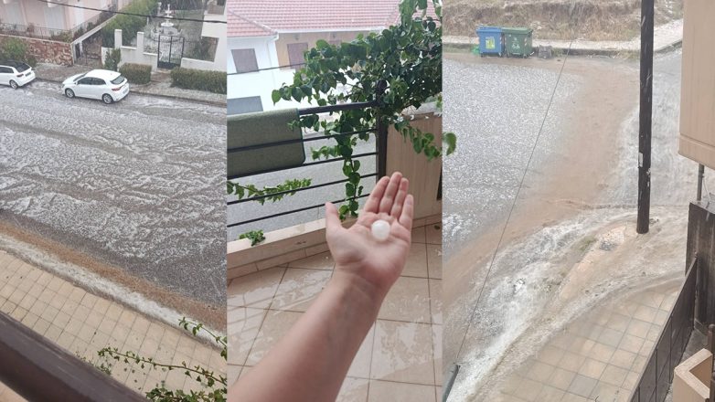 Ξαφνικό μπουρίνι «έπνιξε» το Αγρίνιο